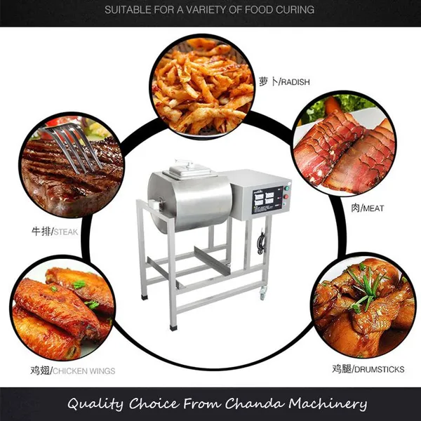 MO-QDMECH Chicken Meat Vacuum Marinator Tumbler Machine RL050 Stainless Steel Beef Pork Fish Marinating Equipment for Factory photo-4