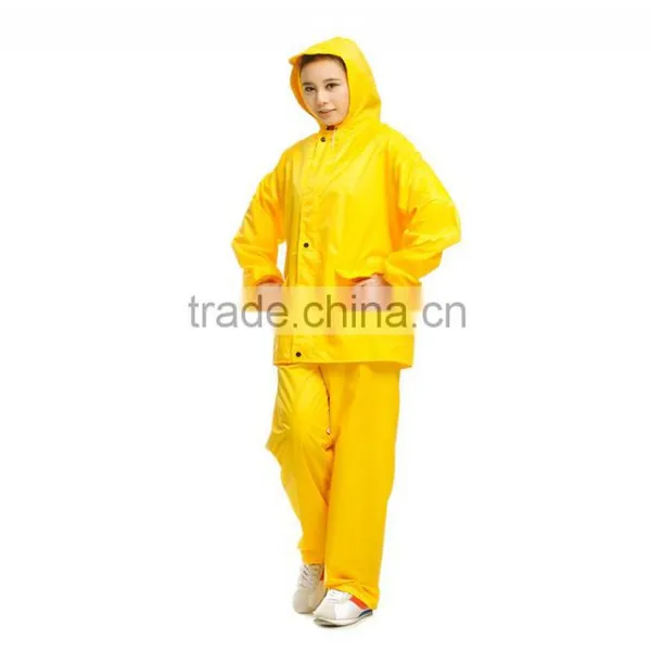 YANLI 100%waterproof,high Quality Yellow Pvc Vinyl Raincoat photo-5