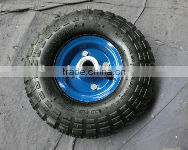 Garden Cart Rubber Wheel 10"x4.10/3.50-4 Rubber Tyre photo-3