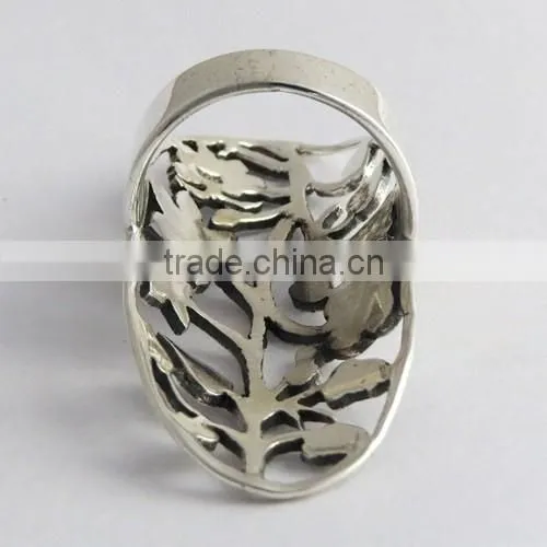 Antique Filigree Design Ring, Silver Jewellery India, Online Silver Jewellery photo-4