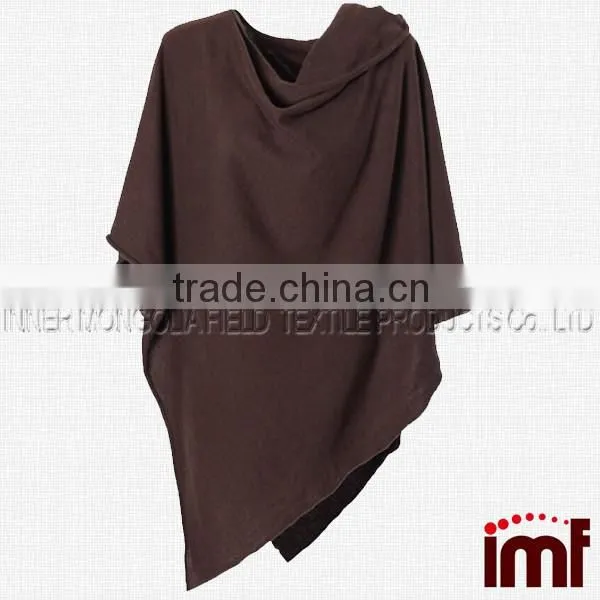 Pure Cashmere Asymmetrical Poncho Wrap photo-2