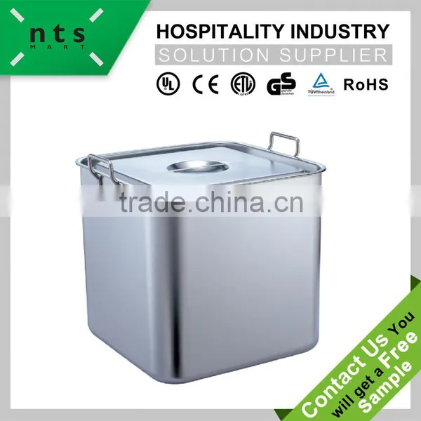 hotel high quality stainless steel sauce bucket lid