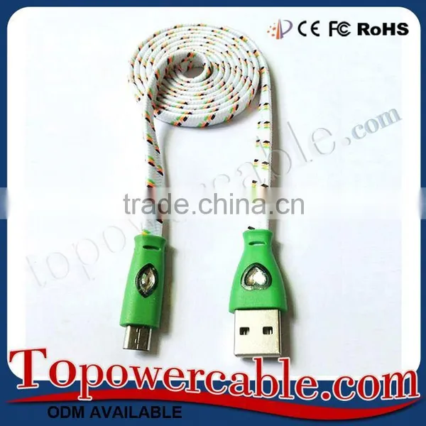 Fast Charging Braided USB Cable With Diamond For Samsung Galaxy Smart Phones photo-2