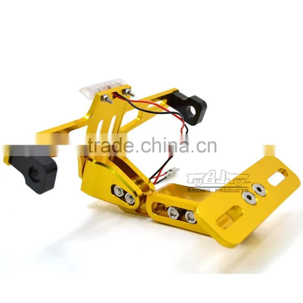 BJ-LPL-039 Aftermarket Aluminum Universal Motorbike License Plate Bracket Light With LED photo-2