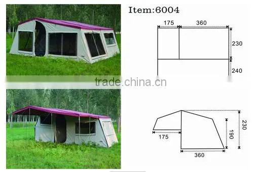 12ft Big Area Poly Cotton Canvas Camper Trailer Tent photo-2