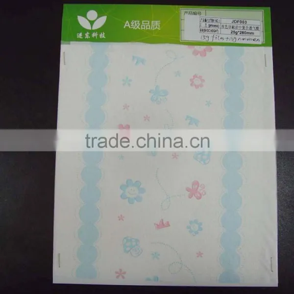 Nonwoven Printed PE Film of Diaper Raw Material and Breathable PE Film Backsheet photo-2