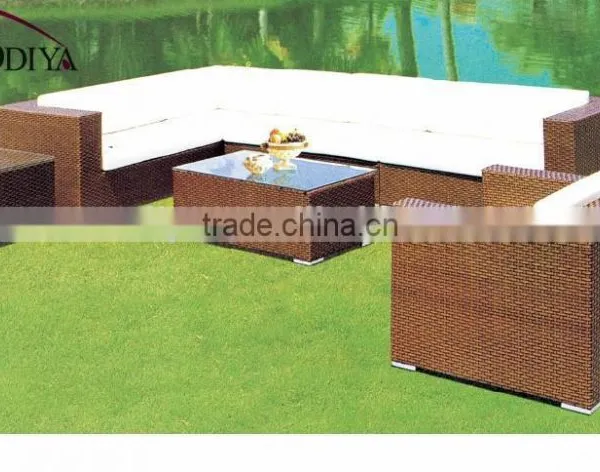 Outdoor Garden Furniture Poly Wicker Rattan Sofa photo-3
