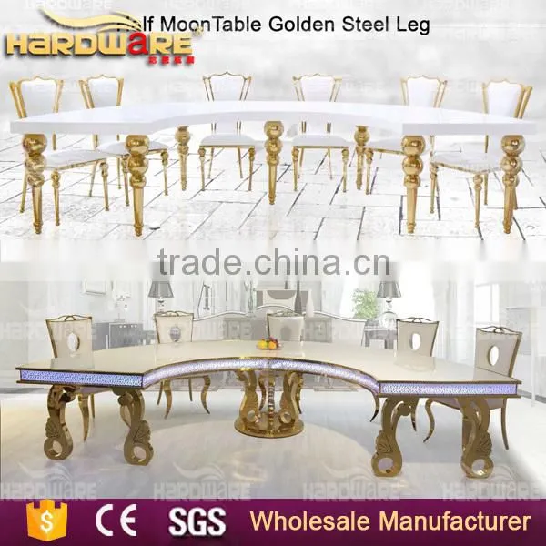 Half Round Shape With MDF Dining Table , Mdf Wedding Table photo-3