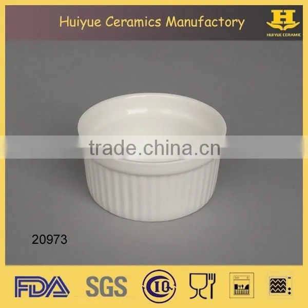 Fine Porcelain White Color Souffle Dish Ramekin photo-4