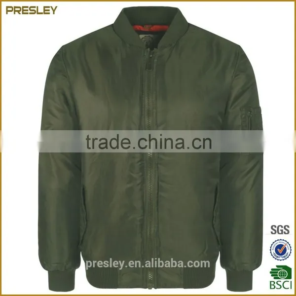 Presley Oem Custom Blank High Quality Satin Bomber Jacket for Man Wholesale photo-4