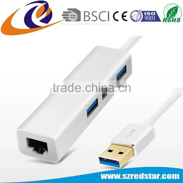 Fast Speed Metal USB3.0 to RJ45 Ethernet Adapter For Apple Mac MacBook Air PC OS