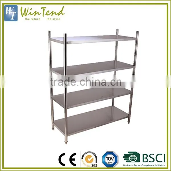 Metal shelving unit 4 tiers kitchen stainless steel storage shelve