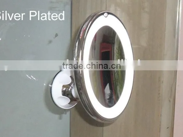 Silver Chrome Bathroom Makeup Mirror With Led Light photo-2