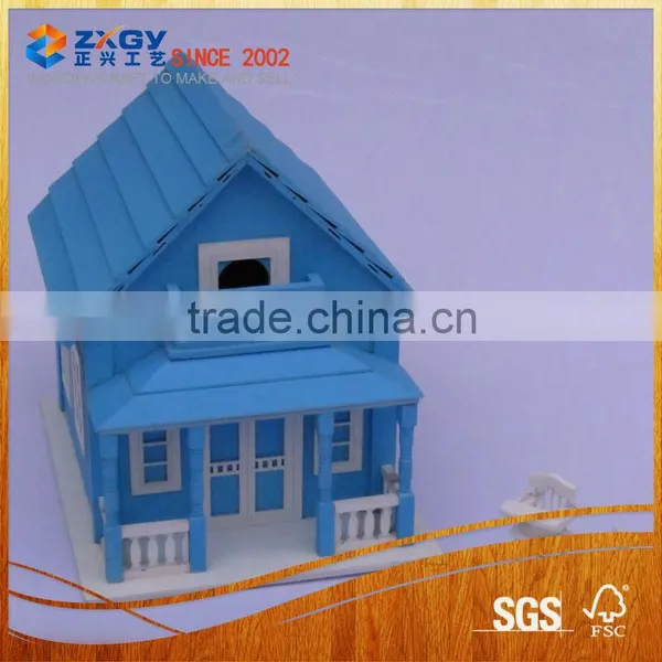 Best Selling Mini Cute Wood Bird House Decorated Wooden Bird House