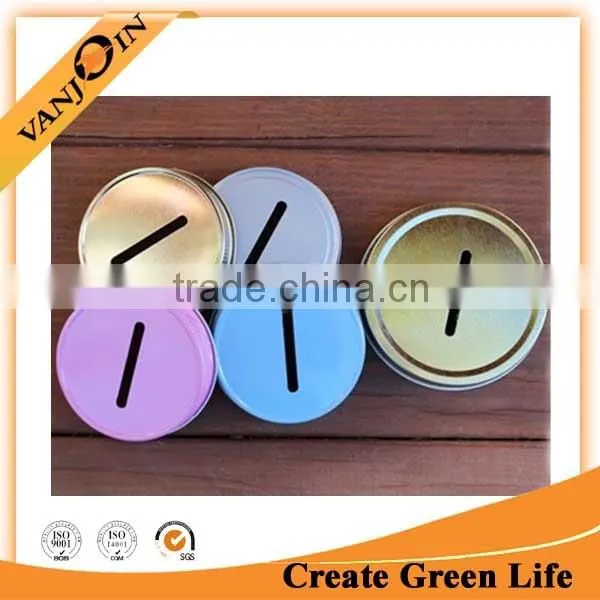 70mm Metal Piggy Bank Slotted Lid photo-5