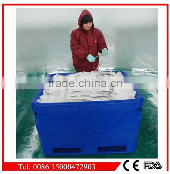 Imported LLDPE Material Insulated Ice Chiller, PE Fish Box, Live Fish Transport Totes photo-4