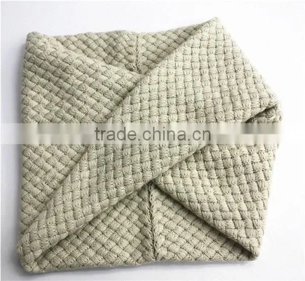 Solid Color Braid Pattern Knitted Snood photo-3