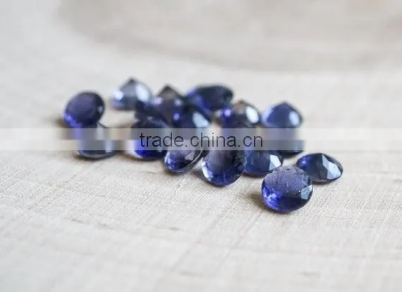 Wholesale Price AAA Quality Loose Gemstones Blue Corundum Loose Round Cut Gemstone photo-3