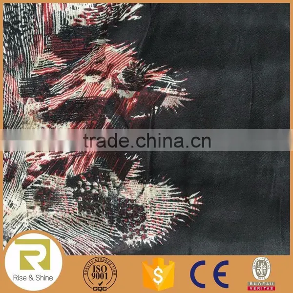Wholesale 100% Chiffon Feather Printed Fringed Shawl Scarf photo-4