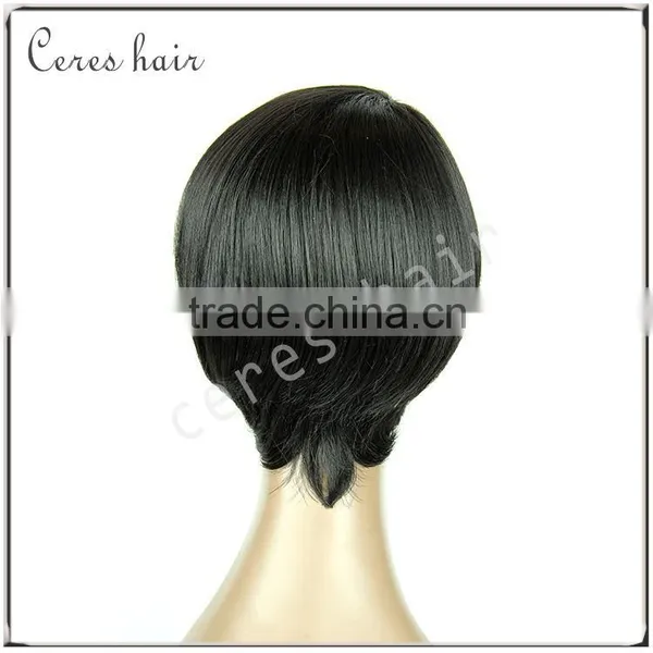 Ombre Green Full Lace Wigs Human Hair Wholesale Two Tone Lace Front Short Bob Wigs With Bangs photo-3