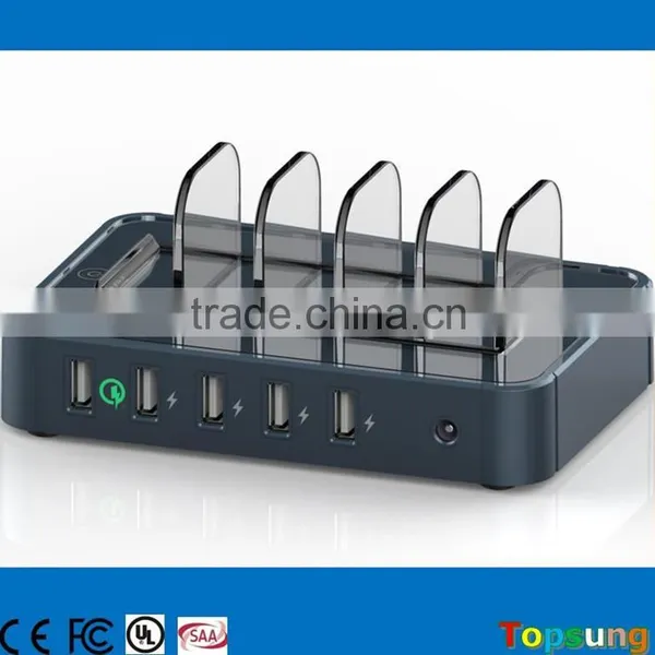 Amazon Top Sale 5 Port Usb Mobile Phone Charger With Quick Charge for Cell Phone photo-6