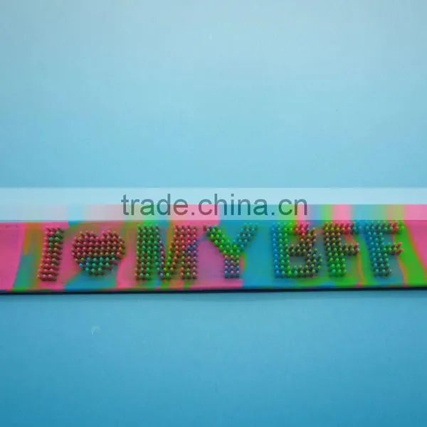 Nice Promotional Gift I LOVE MY BFF Slap Band New Silicone Slap Band