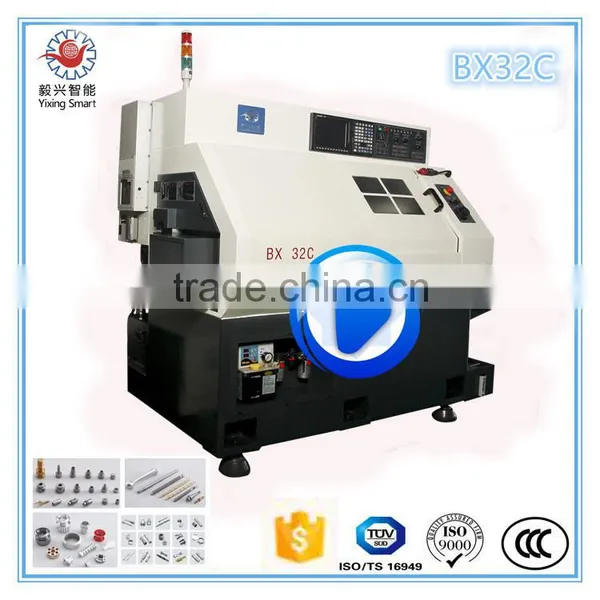Hot sale!BX32 precision 32mm spindle speed 400mm swing automatic chuck metal milling turning cnc lathe price for spare parts