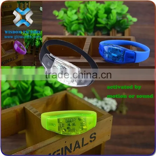 2016 Customized Stylish Cheering Colorful Flashing Bracelet With LED, Cheap Sticker Logo LED Colorful Flashing Bracelet For Prom photo-6