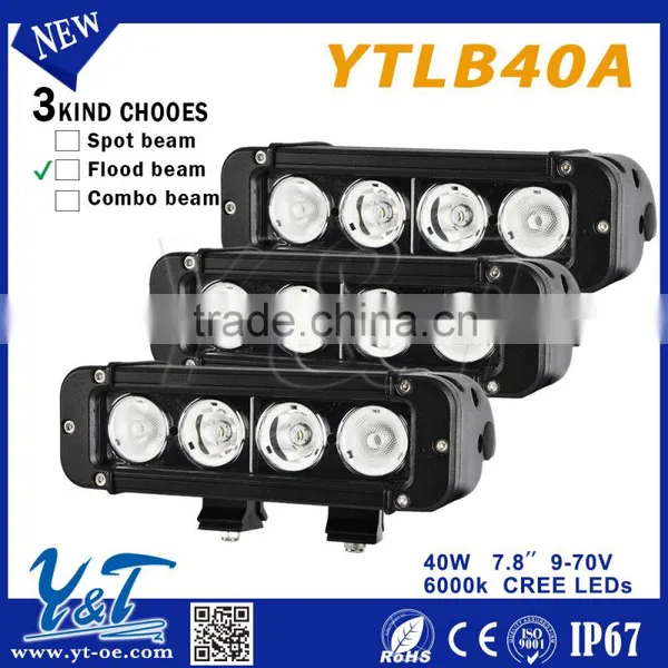 9.5 Inch 40w 3500 lm Led Work Light Bar Car Truck Boat off Road Flood Lamp Bulb