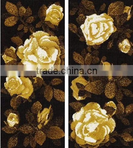 Decorative Lily Flower Glass Tile Mosaic Mural Patterns photo-5