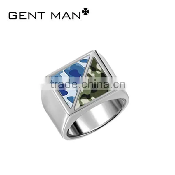 New Design Gold Ring Man Gay Ring for Engagement Camoflage Pattern Fancy Couple Ring photo-6