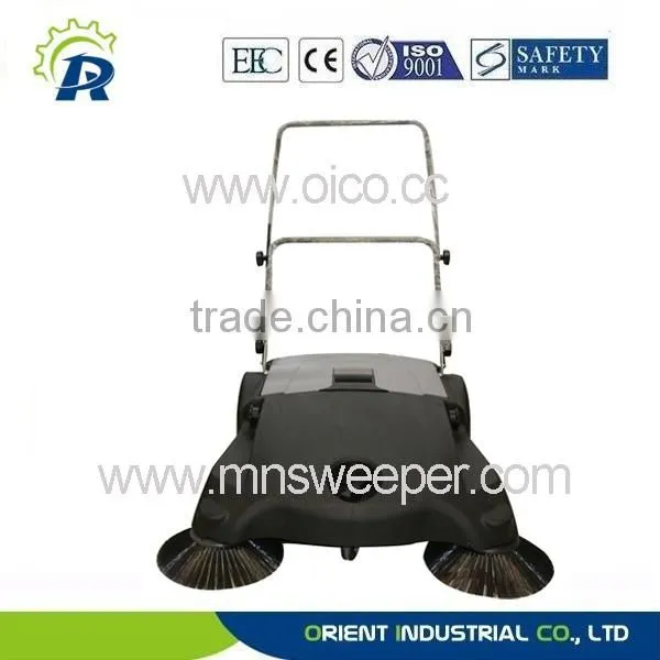 Dual Side Brushes Manual Floor Sweeper OR40 Manual Push Sweeper for Indoor/ Outdoor Sweeping photo-3