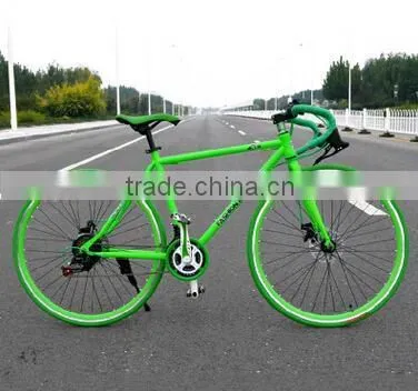 26-inch Road Bike 21 Speed High Carbon Steel Dual Disc Brakes Road Bike photo-2