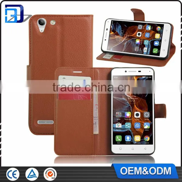 for Lenovo k5 Leather Case, Litchi Design Credit Card Wallet Stand Flip Leather Case for Lenovo Vibe K5 Mobile Phone Cover photo-6