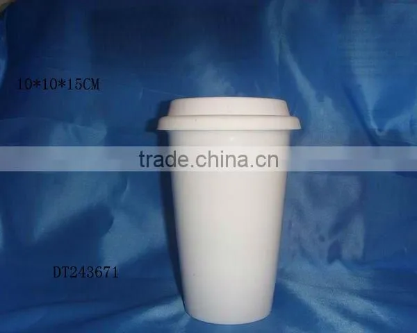 Double Layer Cup With Silicone Lid