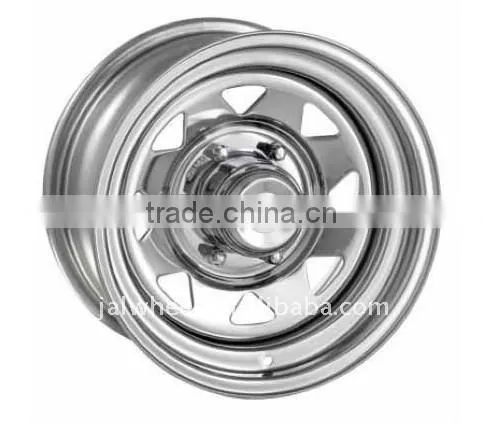 Chrome 15 Inch Eight Spoke Trailer Steel Wheels of 15x7jj