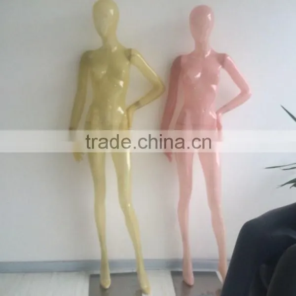 2016 Hot Sale Transparent Beautiful Fiberglass Fashion Mannequin Female Sale Fiber Glass Dummy Doll(glossy White KZ-3) photo-2