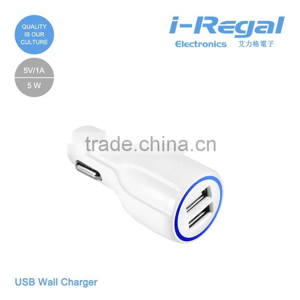 New Ring LED 2-USB Ports Car Charger photo-3
