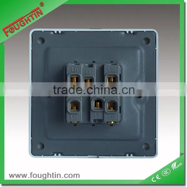PC Plate Switch 10A 2gang 1way Wall Switch Plate Electric Wall Switch photo-3