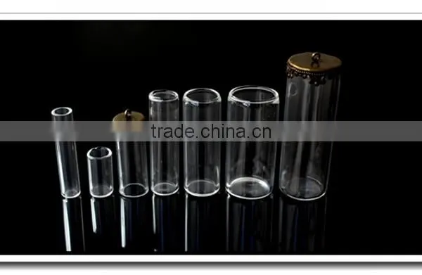 Vintage Glass Dome/ Vintage Display/ Wedding Decor 55mm Vial Glass Tube Bottle With 15mm Open Month DIY Hollow Clear Glass Vial