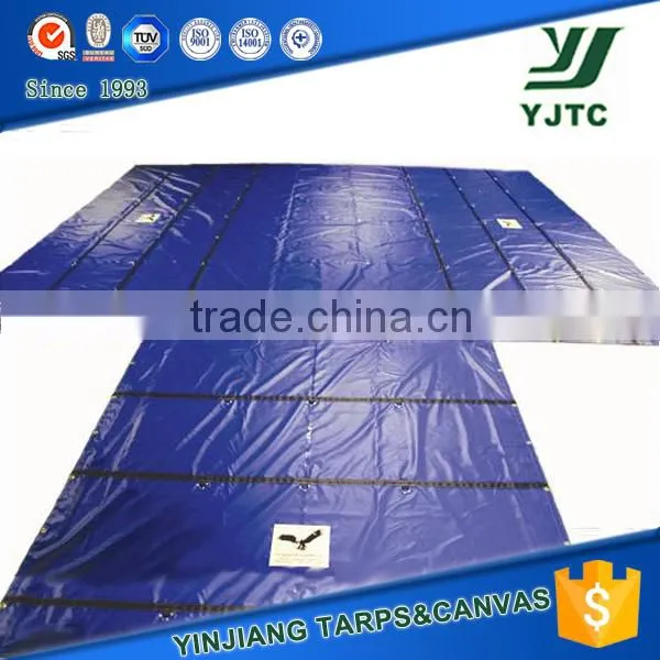 18 oz Black Pvc Vinyl Tarps With D-rings 27' x 16' photo-5