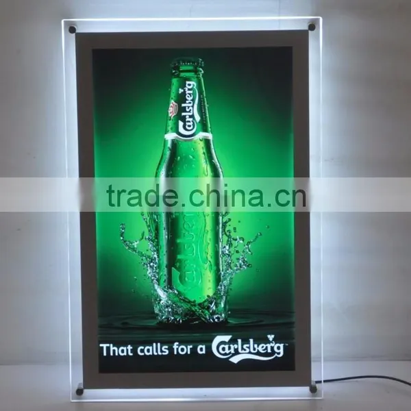 Advertising Product Acrylic Sign Board Crystal Menu Board Led Menu Light Box photo-5