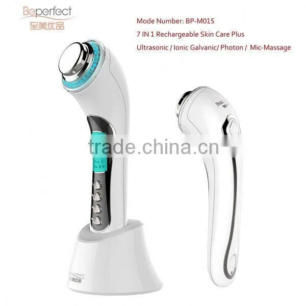 Home Use Biowave Massage Facial Beauty Device Hand-held Ultrasonic Facial Massager photo-3