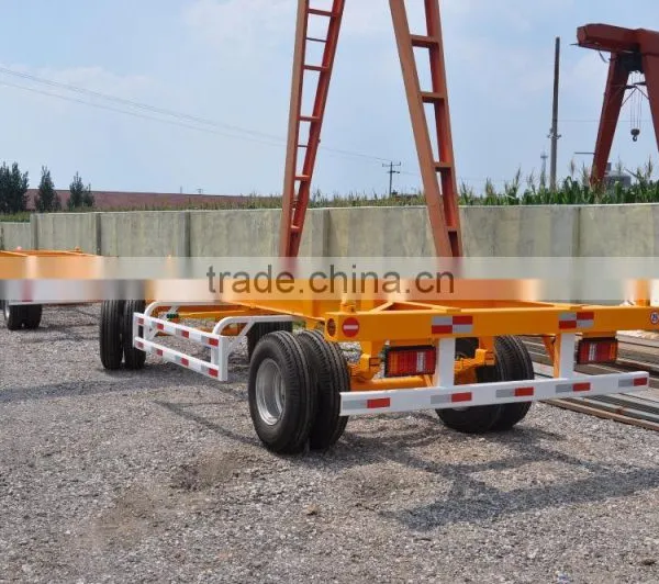 Mobile Steel Frame Shipping Container Delivery Trailer for Sale photo-6