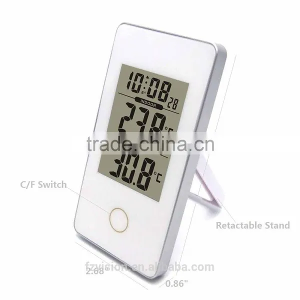 Portable Home/Office RCC Weather Station Black With Indoor Outdoor Thermometer Monitor Digital Alarm Clock photo-2