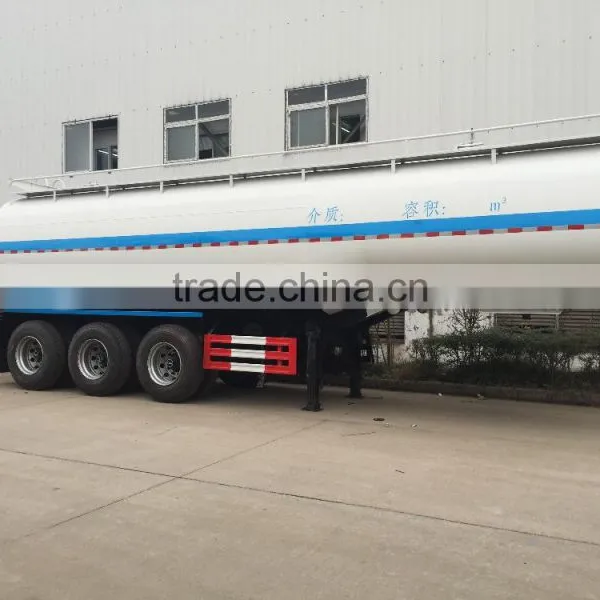 47.4m3 Aluminum Alloy Oil / Fuel / Gasoline Road Tanker Semi Trailer photo-2
