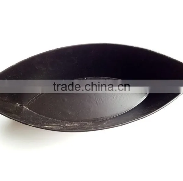 High Quality China Metal Handicraft Black Western Half Round Boat Flower Pot for Garden photo-5