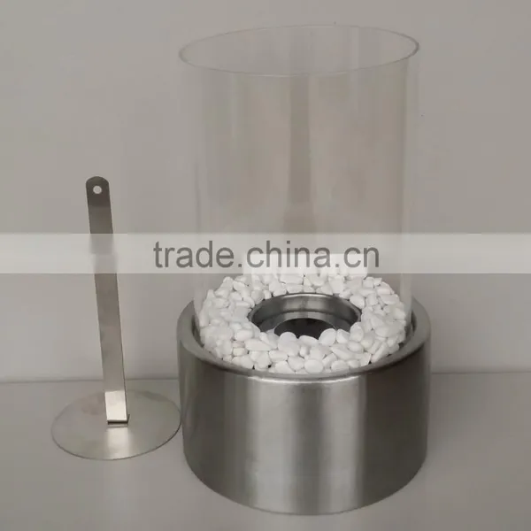 Round Stainless Steel Bio Ethanol Table Fireplace photo-2