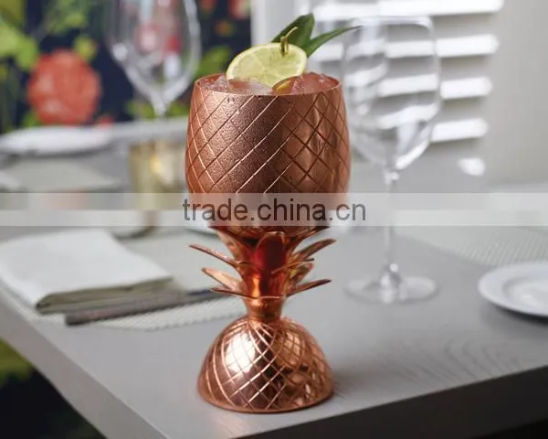Rose Gold Pineapple Cocktail Mug, Pineapple Ice Bucket For Bar photo-2