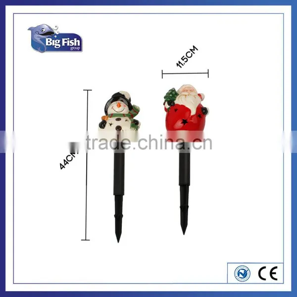 Christmas Ceramic Solar LED Stake Light Pin Lamp photo-3
